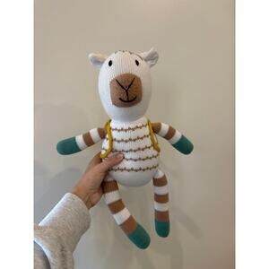 Pottery Barn Modern Baby Traveling Alpaca Llama Organic Knit Plush 18"